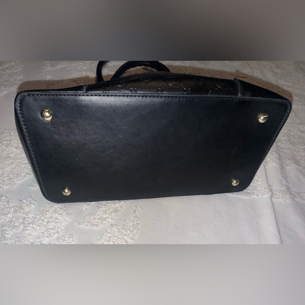 Ellen Tracy Black Embossed Satchel - Picture 4 of 5